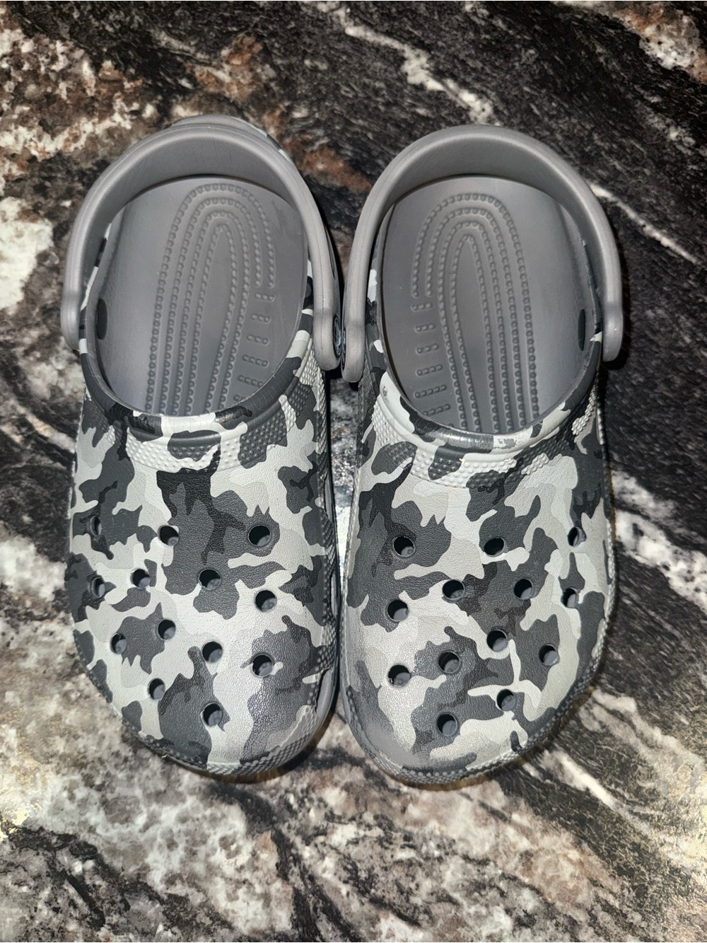 Kids' Camo Comfort Slip-On Shoes - Gray Camo